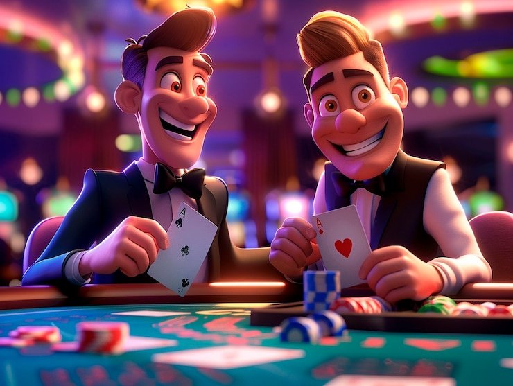 Antarmuka aplikasi mobile visabet menampilkan meja permainan kartu dengan dealer langsung